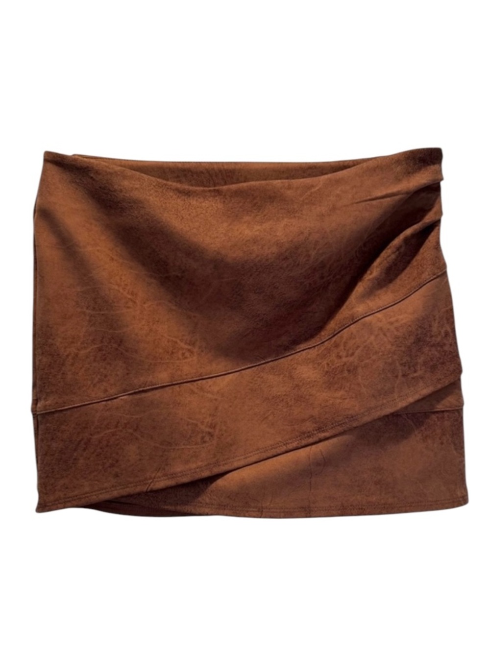 Free People Faux Suede‎ Brown Mini Skirt - Picture 3 of 7